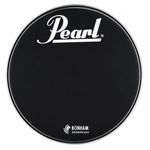 Pearl Logo 22" Resonant Bass Drum Head – Black – NEW by BONHAM DRUMHEADS