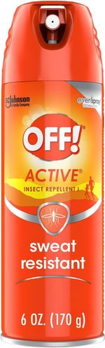 OFF! Active Insect Repellent Sweat Resistant Spray 6oz (170g)