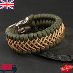 Outdoor Survival Paracord Bracelet Men Camping Hiking Emergency Band