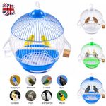 Round Metal Bird Cage for Budgie Parakeet Canary Cockatiel Finch or Lovebird UK