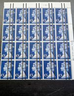 Sheet Of 20 £5 Post. Office Traing Stamps
