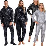 Unisex Weight Loss Sweat Suit Heavy Duty Sauna Suit Fitness Exercise Gym Set