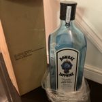 Bombay Sapphire 6L Display Bottle Acrylic Shop Home Man Cave - Boxed RARE