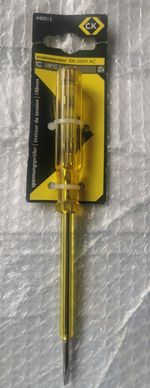 CK Tools 440013 AC MAINS TESTER Slotted TIP Screwdrivers VDE Approved 120-250