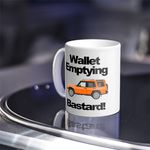 Large Wallet Emptying Bastard! Mug - Over Land D 2 colour choice Discovery ro...