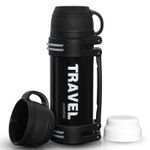 1.2L Stainless Steel Thermos Flask Hot Cold Drinks Bottle Travel Coffee Cup