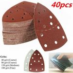 40pcs Mixed Grit Abrasive Bond Sanding Sheets For Bosch PSM 100A Palm Sander 