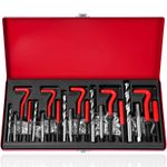 131Pcs HSS Thread Repair Kit Drill Helicoil Metric Set Heli Coil Tap Insert Case