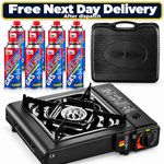 Portable Camping Gas Stove Single Burner butane Cooker BBQ Outdoor Travel Case