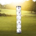 Golf Ball Storage Tube with 6 Balls Packaging Box Round Tube