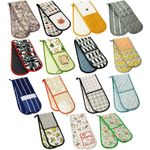 Double Oven Gloves Cotton Thick Padded Mitts Cooking Heat Resistance Potholder