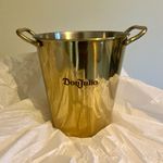 Don Julio Gold Stainless Steel Ice Bucket Cooler with Handles, Modern Barware