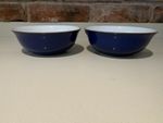 2 X Denby Imperial Blue Stoneware Bowl Cereal/Soup 16.5cm Diameter, England New
