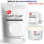 BOHS Air Dry Foam Modelling Clay 500g Soft Lightweight Sculpting Craft White