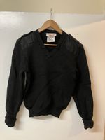 Black V-Neck Woollen Jumper, 34 Inches Security Film Tv Prison Guard