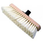 15 X SOFT FILL WHITE WOODEN BROOM / BRUSH HEADS 11 INCH