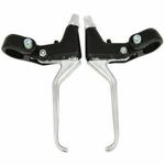Pair of Alloy Brake Levers Three Finger for Mountain Bikes Bicycle Accessory