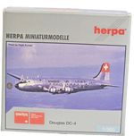Herpa Wings 510233 1:500 Douglas DC-4 Swiss Air Lines Classic Aircraft Boxed.