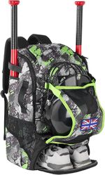 POWER KING 45L Youth Baseball Bat Bag, Large Capacity Backpack for Baseball