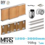 Wardrobe Sliding Door Track System Gear Set For Mars 1200mm-3000 mm 0 - 4 Door