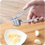STAINLESS STEEL GARLIC CRUSHER SQUEEZER PRESS MASHER MINCER KITCHEN MANUAL TOOL