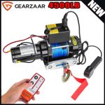 12V 4500lb/2041kg Car Electric Winch Fiber Rope With 2 Wireless Remote Controls