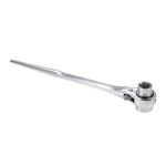19x24mm Hexagon Scaffold Podger Ratchet Spanner Ratcheting Socket Wrench 1Pcs