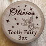 Personalised Tooth Fairy Box Gift Baby Teeth Keepsake Box Tin