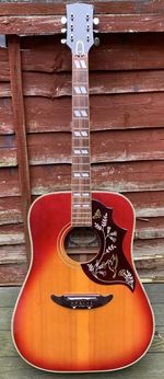 Kiso Suzuki Hummingbird Acoustic Guitar Model 9507 Japan Sold As Is