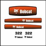 Bobcat 322 Sticker Decal Kit for Mini Excavator