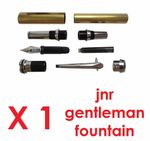 WOODTURNING FOUNTAIN PEN KIT x 1  + BONUS - JUNIOR GENTLEMAN CHROME