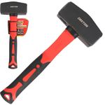 Dekton Club Lump Stoning Hammer Hardened Steel Head Fibreglass Handle 2Kg