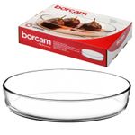 Pasabahce Borcam Glass Oval Ovenware Cake Non Stick Cooking Microwave Dish Bake