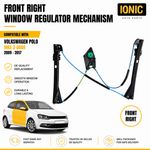 Front Right Window Regulator Mechanism VW Polo MK5 (3-Door ) 2009–2017 Driver