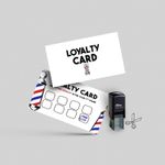 Loyalty Cards for barber shop personalised double sided barber shop loyalty card