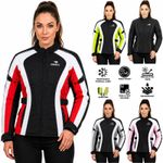 Dimex Ladies Women Motorcycle Waterproof Cordura Textile Biker Jacket CE Armours
