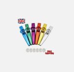 Metal Kazoo with 5 Pcs Flute Film Gift Easy to Learn Musical Instruments UK