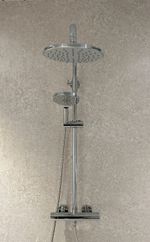 Beige Concrete Matt 1000mm Wide PVC Bathroom Shower Wall Panel 1m x 2.4m