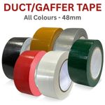 Duct Gaffer Heavy Duty Waterproof Cloth Tape 50mm x 50m  Black Silver Red White