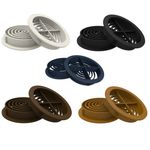 70mm Circular Soffit Air Vents uPVC Push Fit Roof Eaves Disc Vent 10 Pack