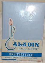 Vintage Queen size Flat Sheet 100% cotton 94" x 102" Pale Blue NOS Aladin