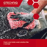 Gtechniq Car Auto Microfibre Wash Mitt Inner Foam Core Comfortable Cleaning Mitt