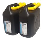 2 X 10 LITRE Petrol Diesel Container Storage Car Van Fuel JerryCan Spout Nozzle