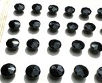 36 Wonderfully Sparkly 9mm Black Vintage French 1930s Cut Glass Buttons