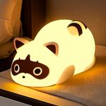 Raccoon Silicone LED Night Light Touch Control USB Rechargeable Timer Dimmable