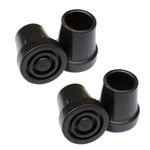4X Heavy Duty Walking Stick Cane Crutch Pad Rubber Ferrule Metal 19mm End Bottom