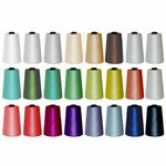  4 x 5000 YARDS CONES SEWING THREAD POLYESTER, OVERLOCKING 120s SPUN 