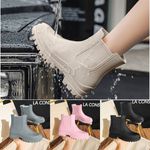 Ladies Womens Chelsea Wellington Rain Boots Waterproof Ankle Wellies Water Shoes