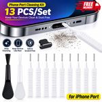 Cleaner Kit Mobile Phone Cleaning Kit Charging Port Dust Plug Cleaner Brush 13Pc
