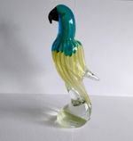 Murano Style Art Glass Parrot, Large 28cm / 11" Tall - 1.7kg - No Chips/Cracks